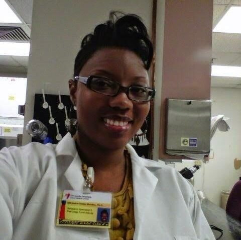 Dr. Foster in the laboratory