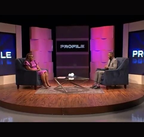 Dr. Foster interviewed in a television studio